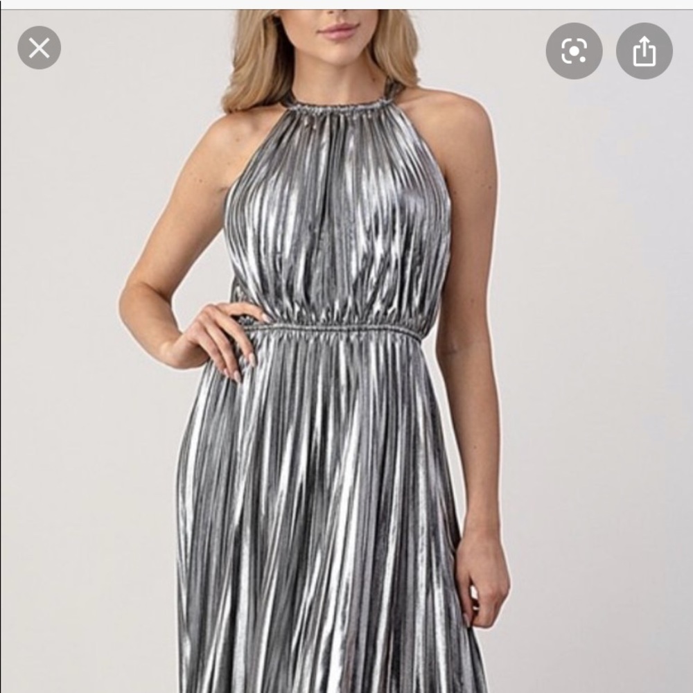 Silver Halter glimmer Dress